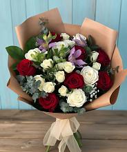 Букет цветов из:  Розы и Альстромерии в Волосово