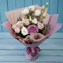 Букет цветов из:  Розы и Лизиантусы в Волосово