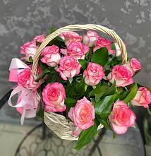 Цветочная композиция из Розы в корзине #REPLACE_PRED# Волосово