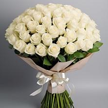 Букет 101 беля роза Белоснежка в Волосово