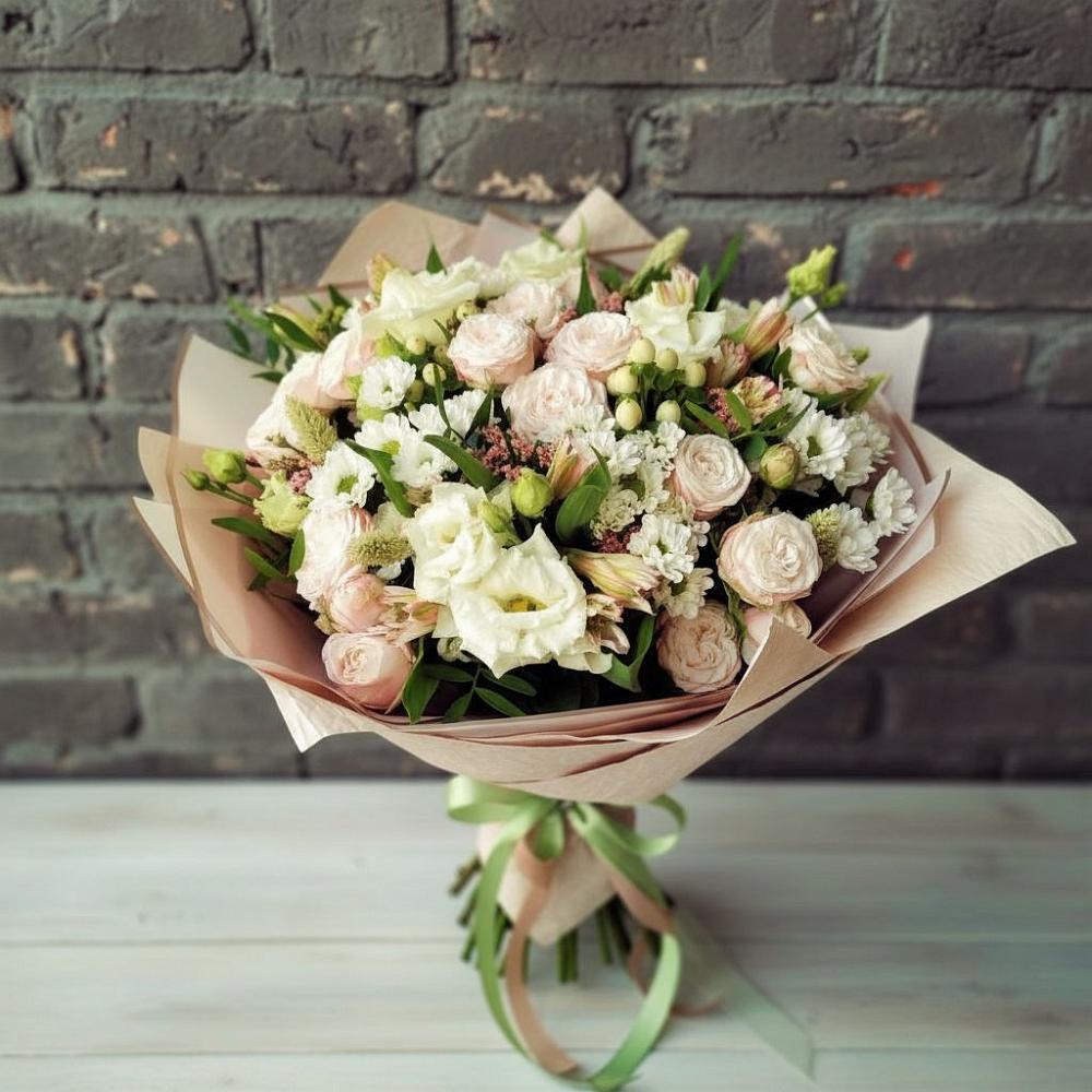 Букет цветов из: Альстромерии, Розы и Хризантемы в Волосово