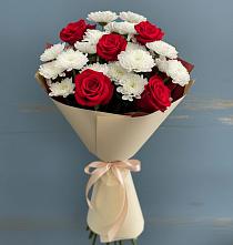 Букет цветов из:  Розы и Хризантемы в Волосово