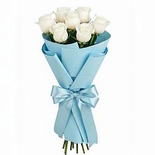 Букет 7 белых роз Проуд в Волосово