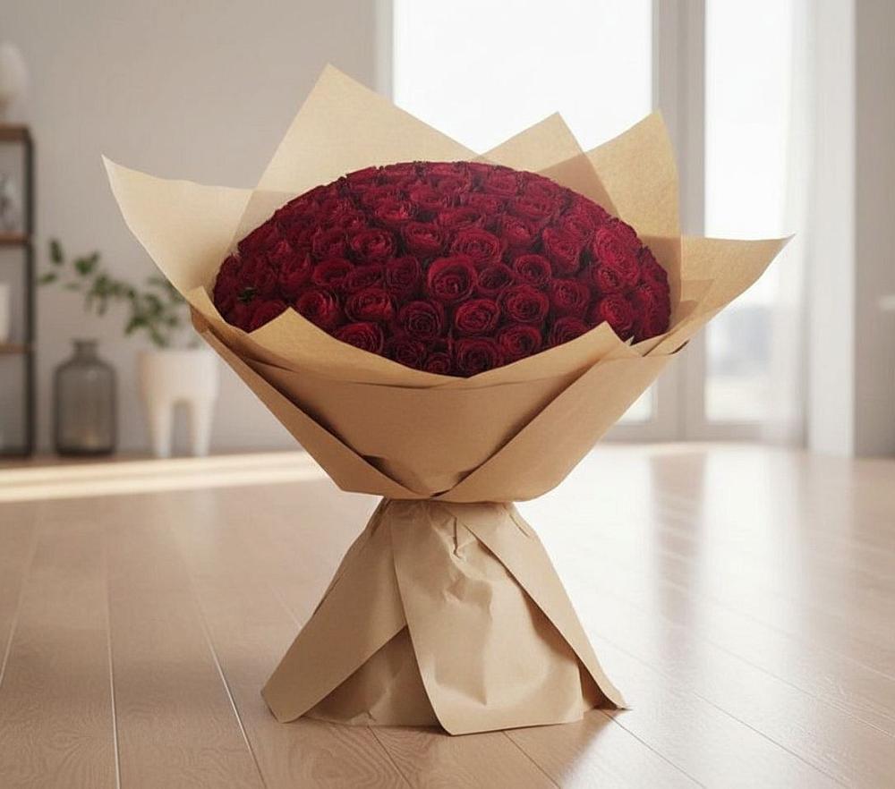 Букет 101 Красная роза в Волосово
