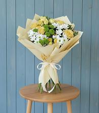 Букет цветов из:  Хризантемы и Розы #REPLACE_PRED# Волосово