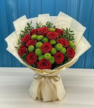 Букет цветов из:  Розы и Хризантемы в Волосово